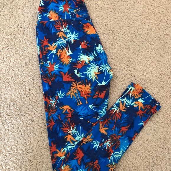 Lularoe palm tree leggings - Picture 1 of 2